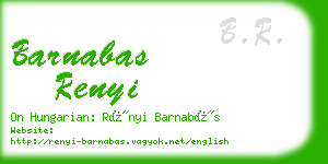 barnabas renyi business card